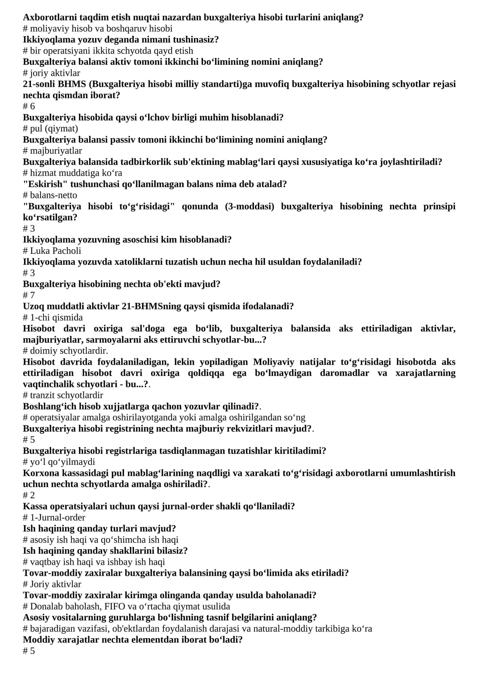 Moliyaviy hisob va boshqaruv hisobi