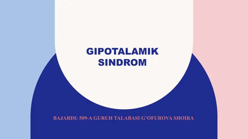 Gipotalamiksindrom