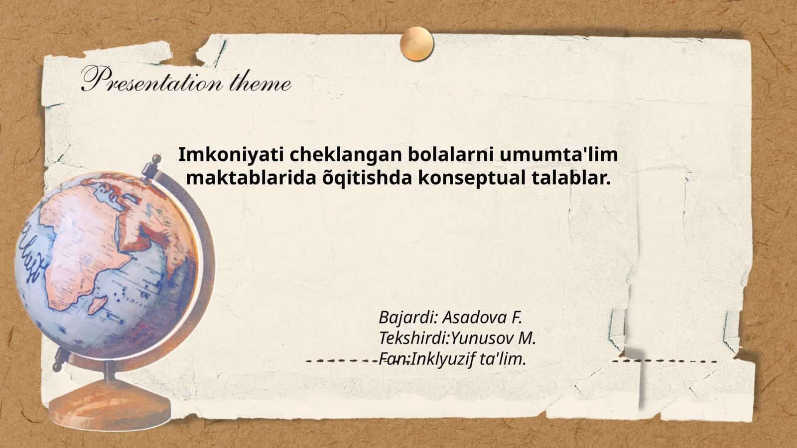 Imkoniyati cheklangan bolalar uchun inkluziv ta'limning asosiy tamoyillari