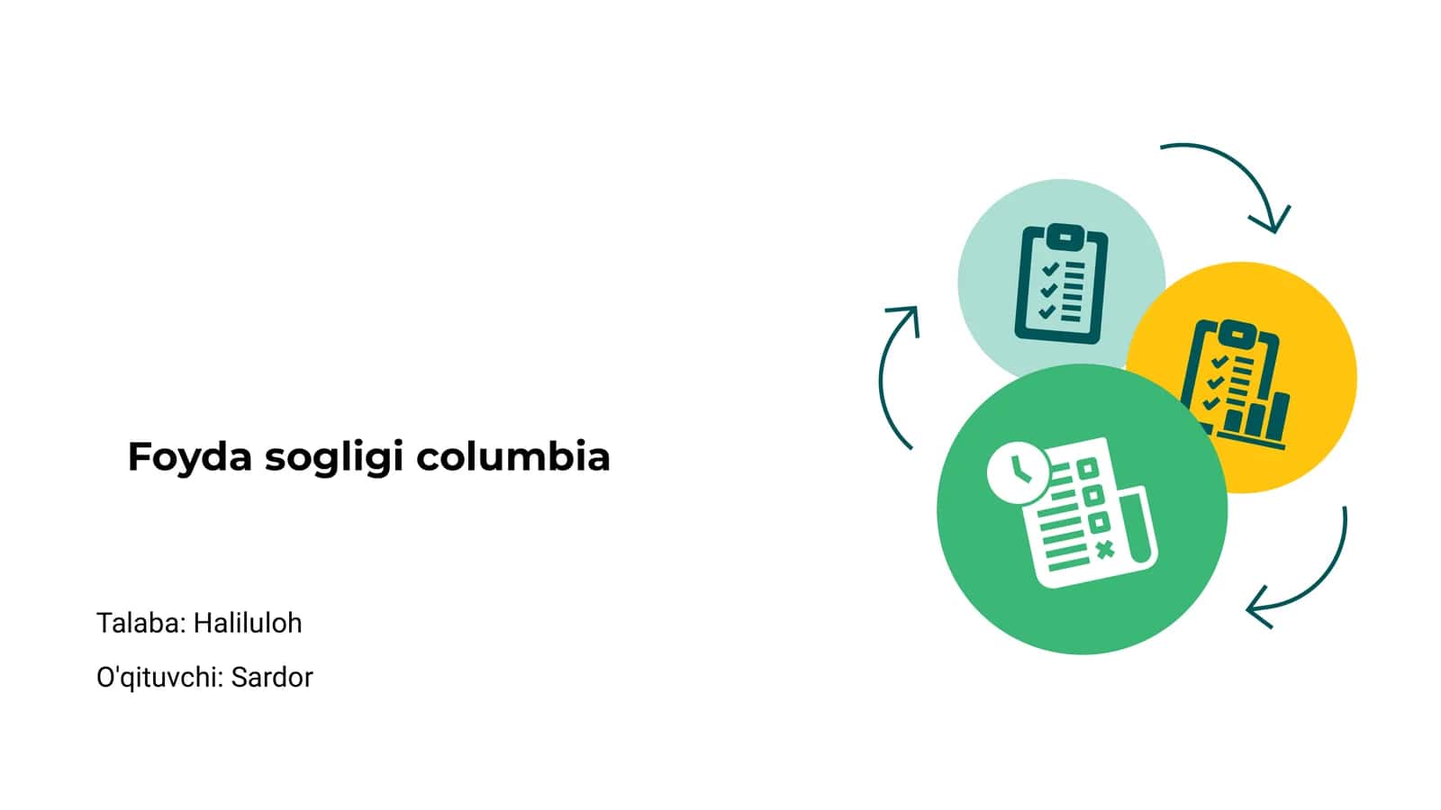 Foyda sogligi columbia