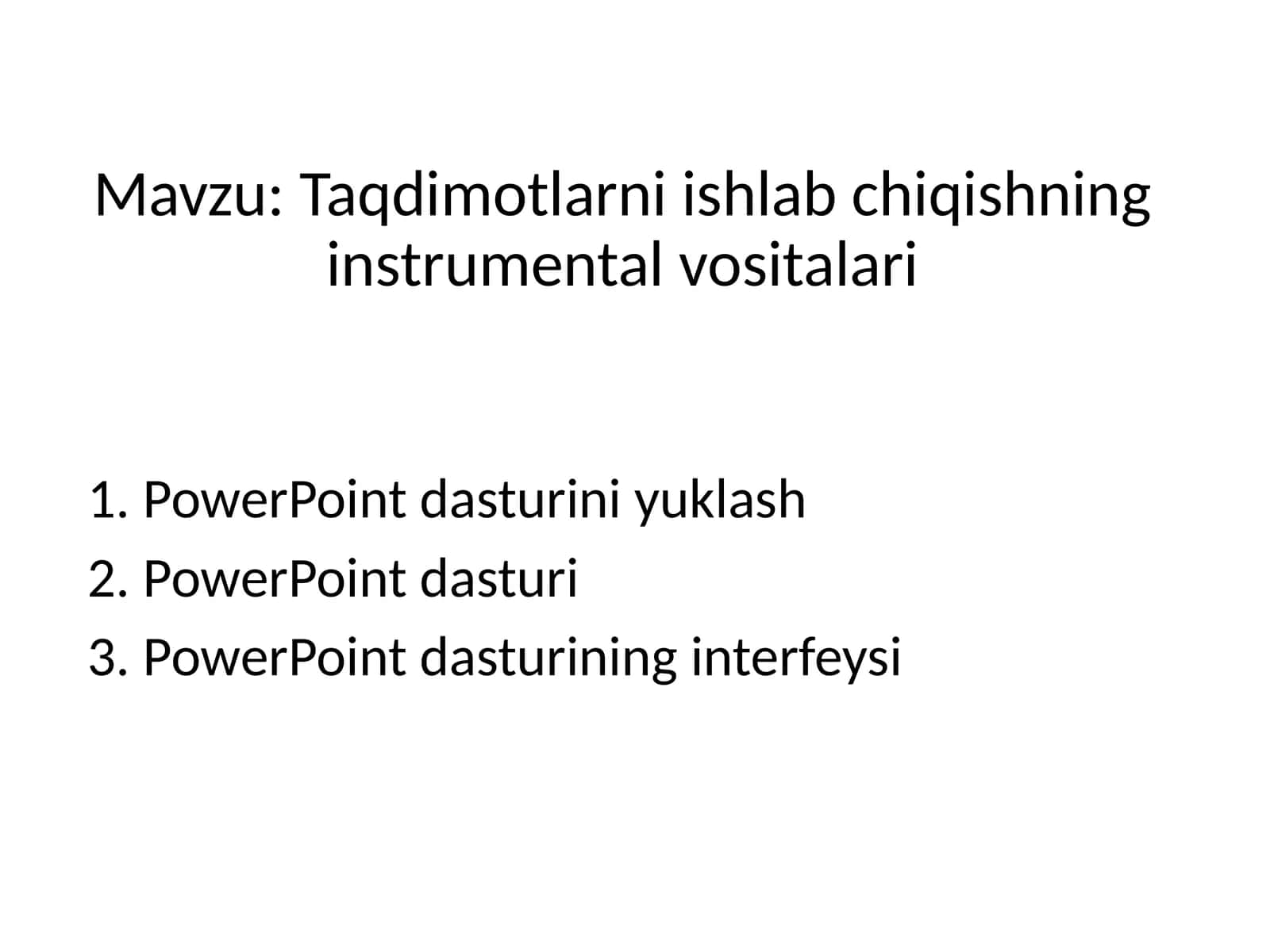 PowerPoint dasturi