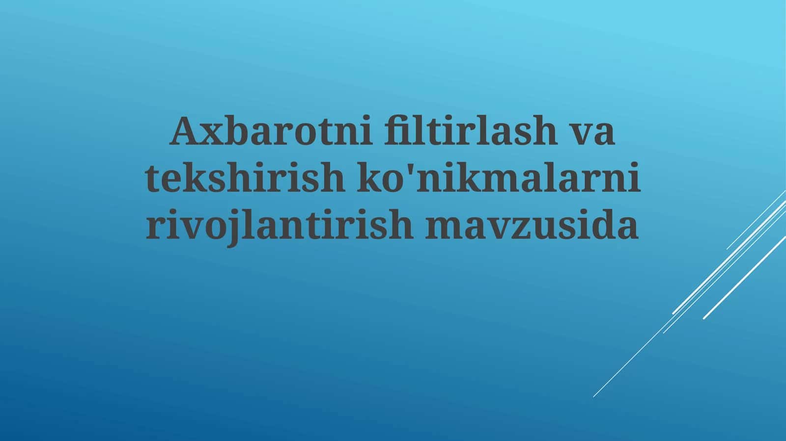 Samarali Axborot Tahlili