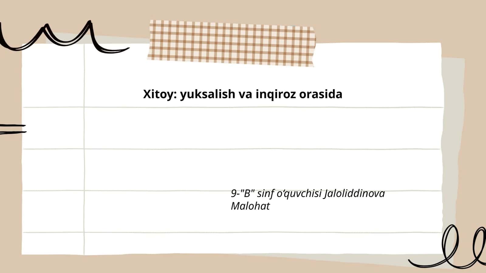 Xitoyning tarixiy rivojlanishi