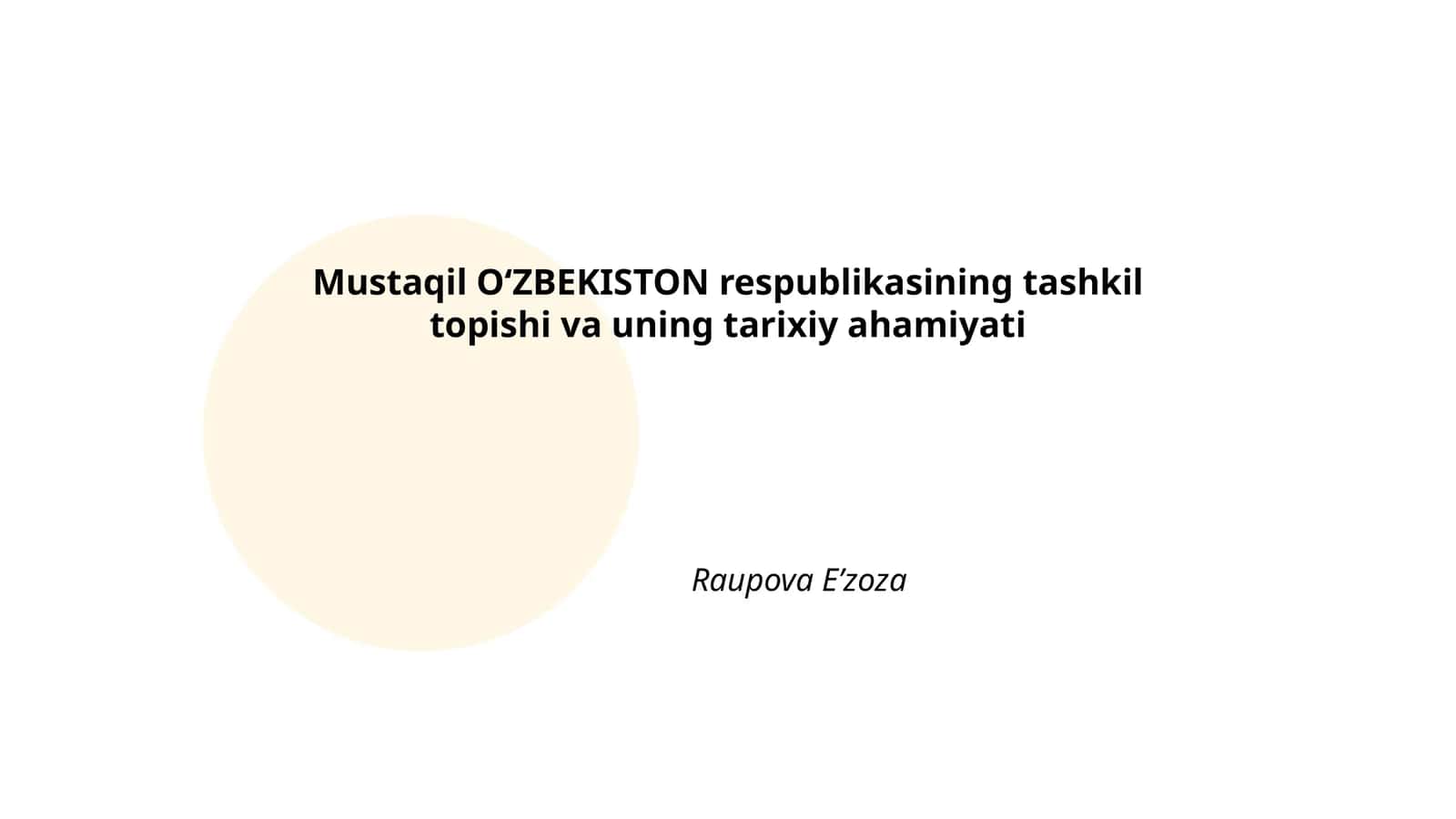 Oʻzbekiston Mustaqillik Deklaratsiyasi