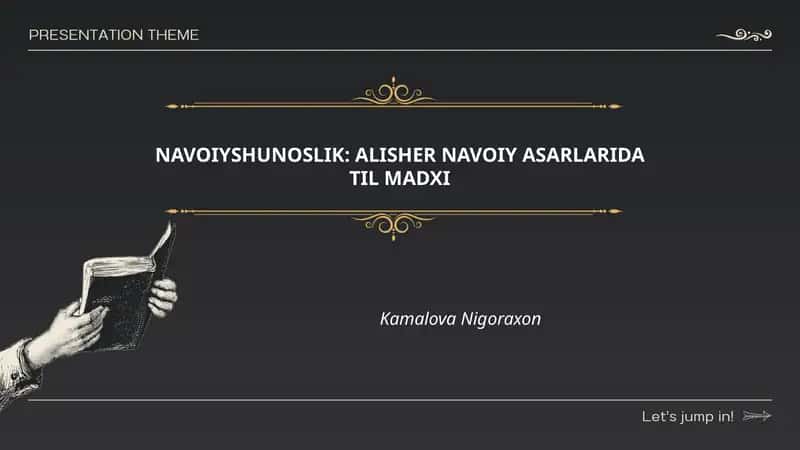 Alisher Navoiy asarlarida til madhi