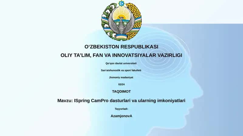 iSpring CamPro dasturlari
