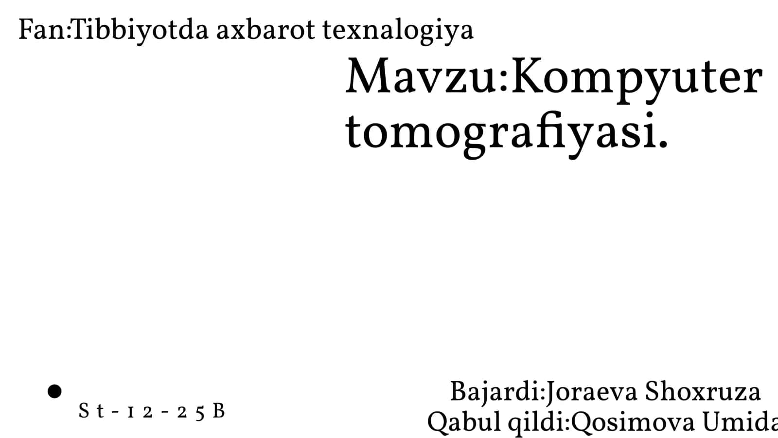 Kompyuter Tomografiyasi