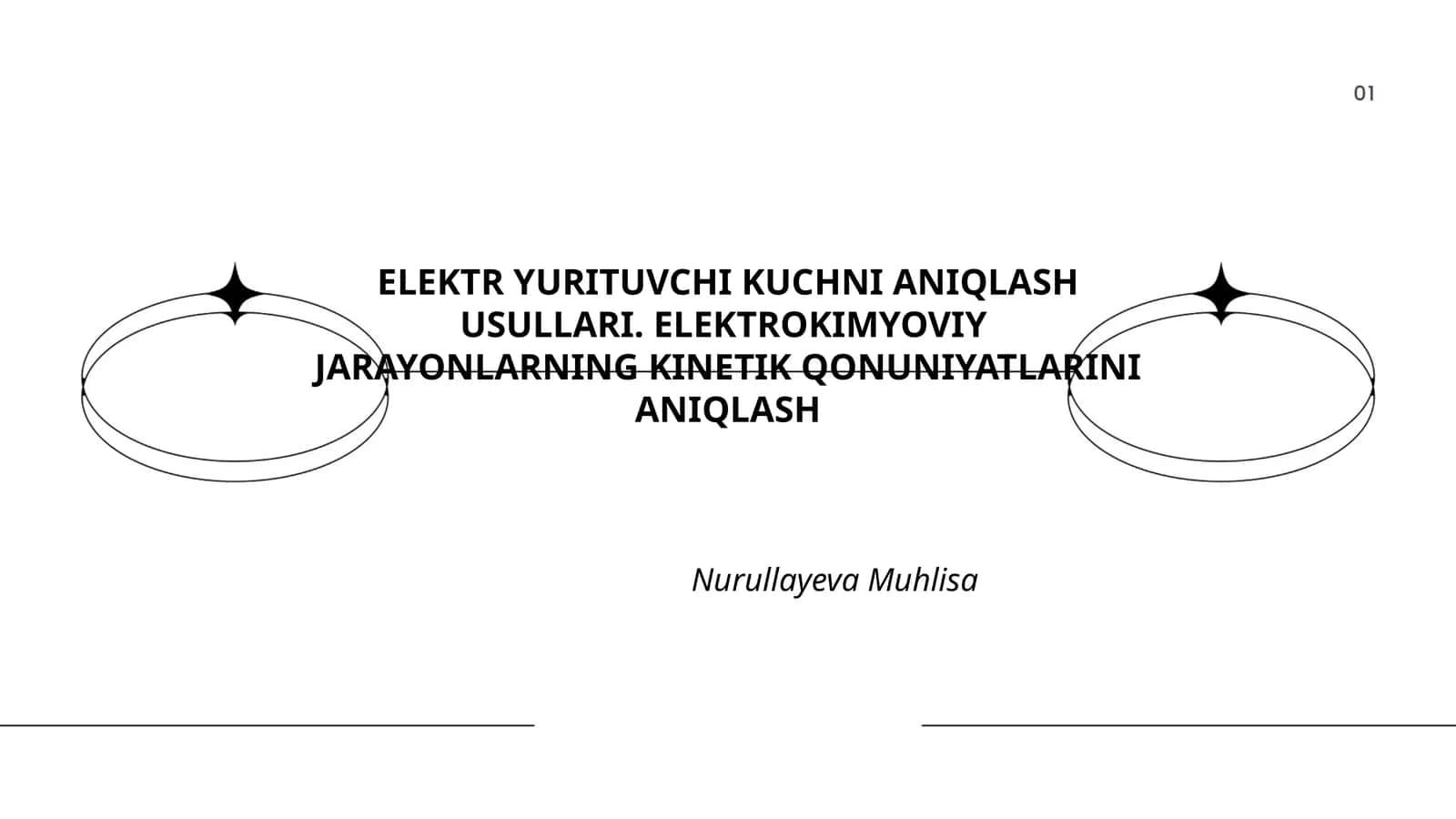 ELEKTR YURITUVCHI KUCHNI ANIQLASH USULLARI. ELEKTROKIMYOVIY JARAYONLARNING KINETIK QONUNIYATLARINI ANIQLASH