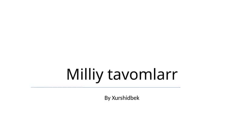 Milliy tavomlarr
