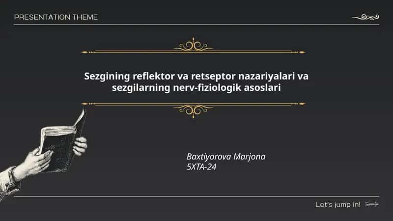 Sezgining reflektor va retseptor nazariyalari va sezgilarning nerv-fiziologik asoslari