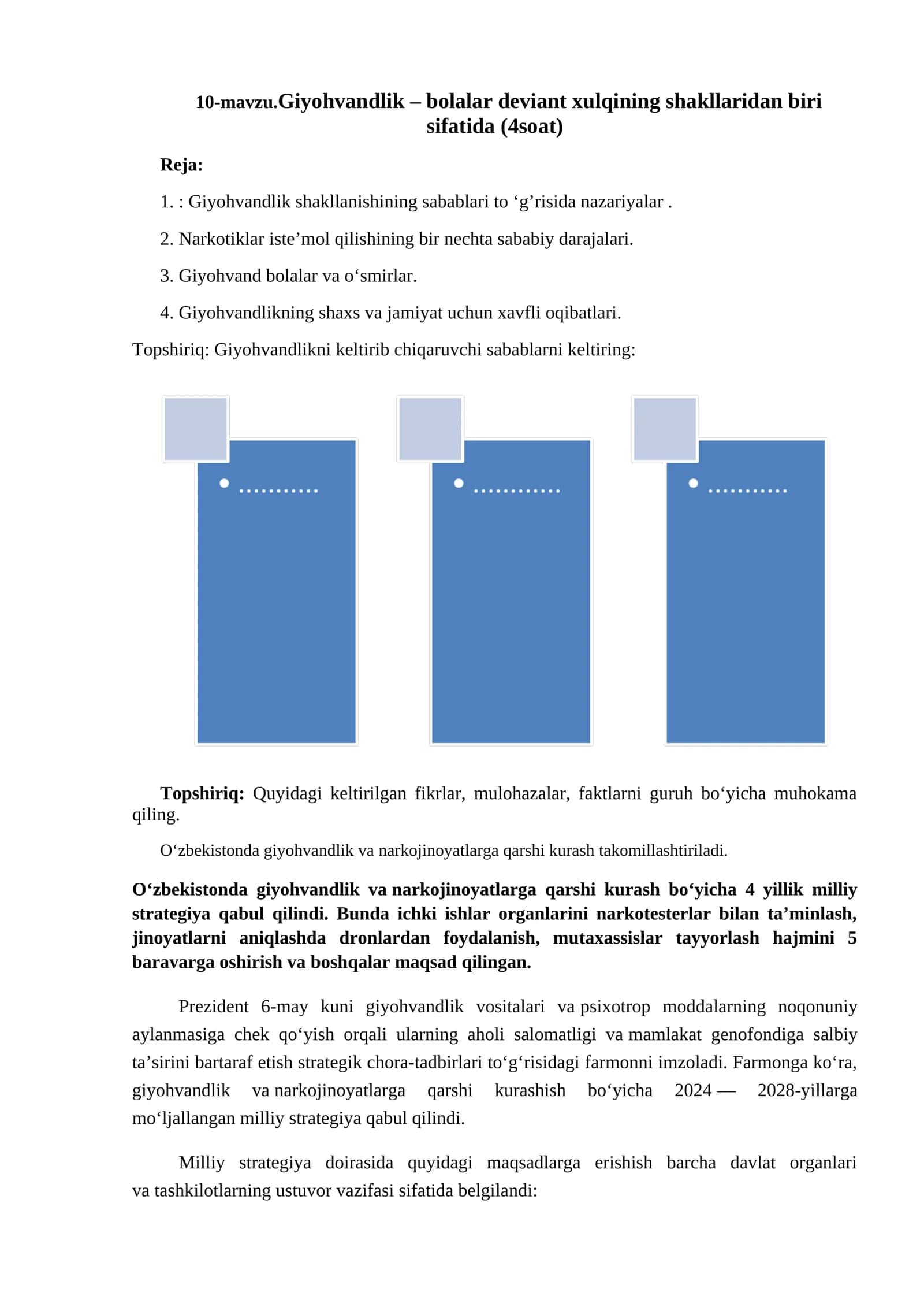 Giyohvandlik – bolalar deviant xulqining shakllaridan biri sifatida