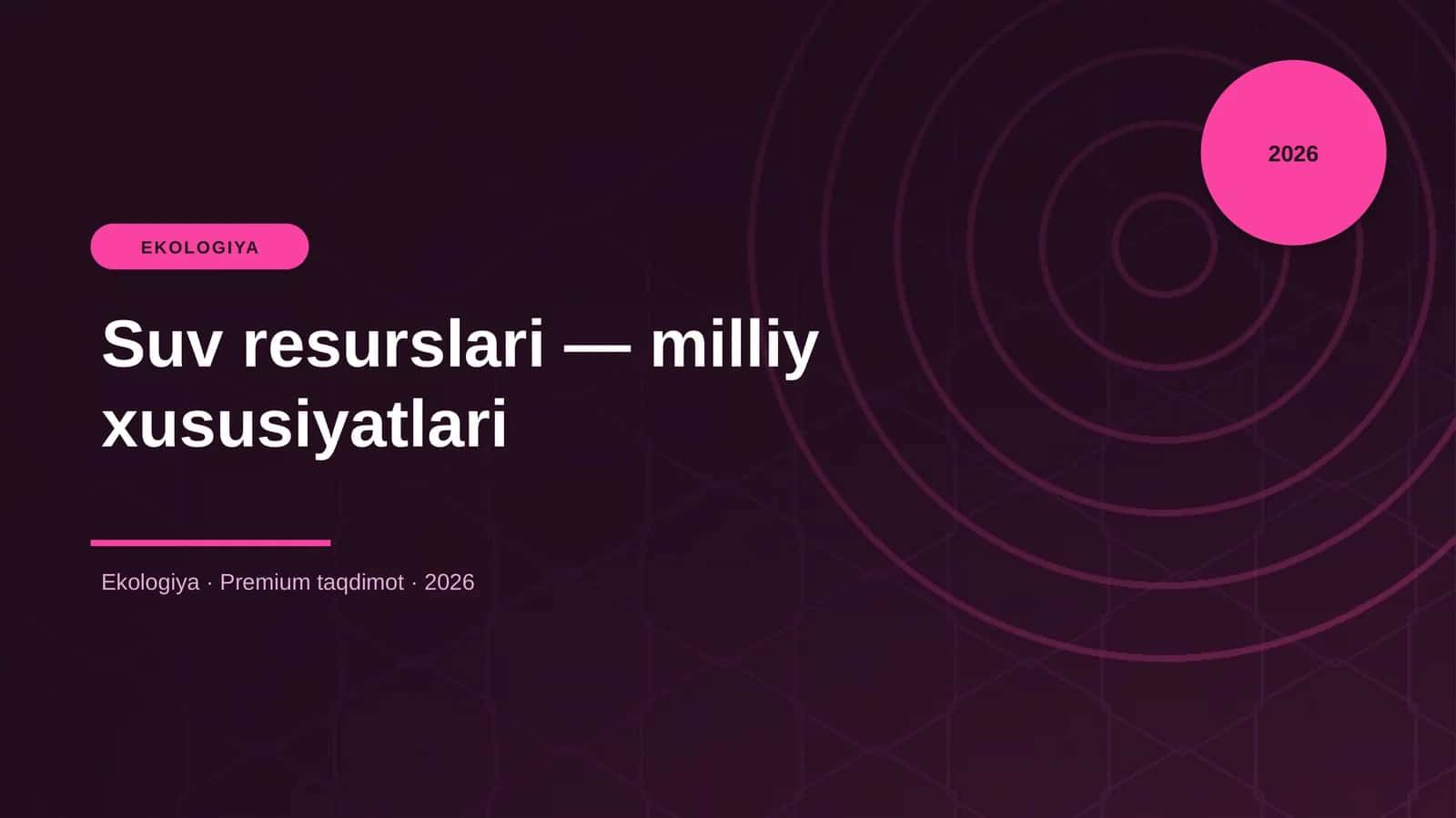 Suv resurslari — milliy xususiyatlari