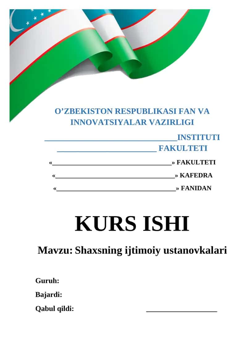 Shaxsning ijtimoiy ustanovkalari