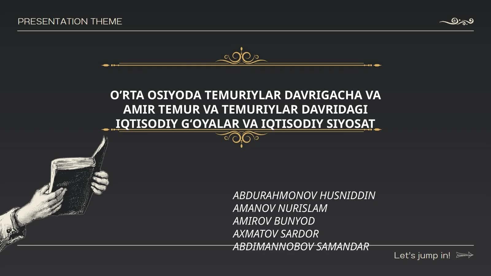 O’RTA OSIYODA TEMURIYLAR DAVRIGACHA VA AMIR TEMUR VA TEMURIYLAR DAVRIDAGI IQTISODIY G‘OYALAR VA IQTISODIY SIYOSAT