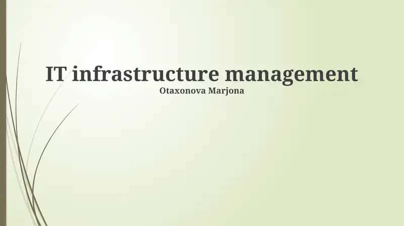 IT Infrastructure Management