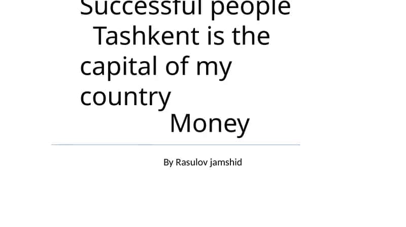 Successful people