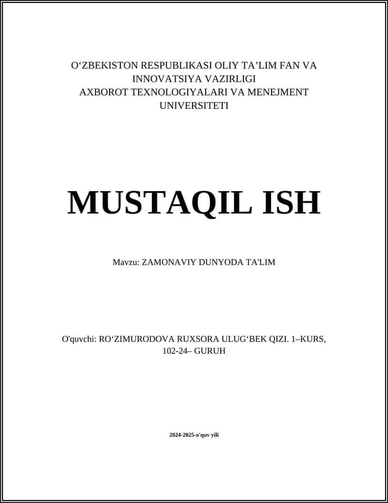 Ta'limda raqamli texnologiyalarning ahamiyati