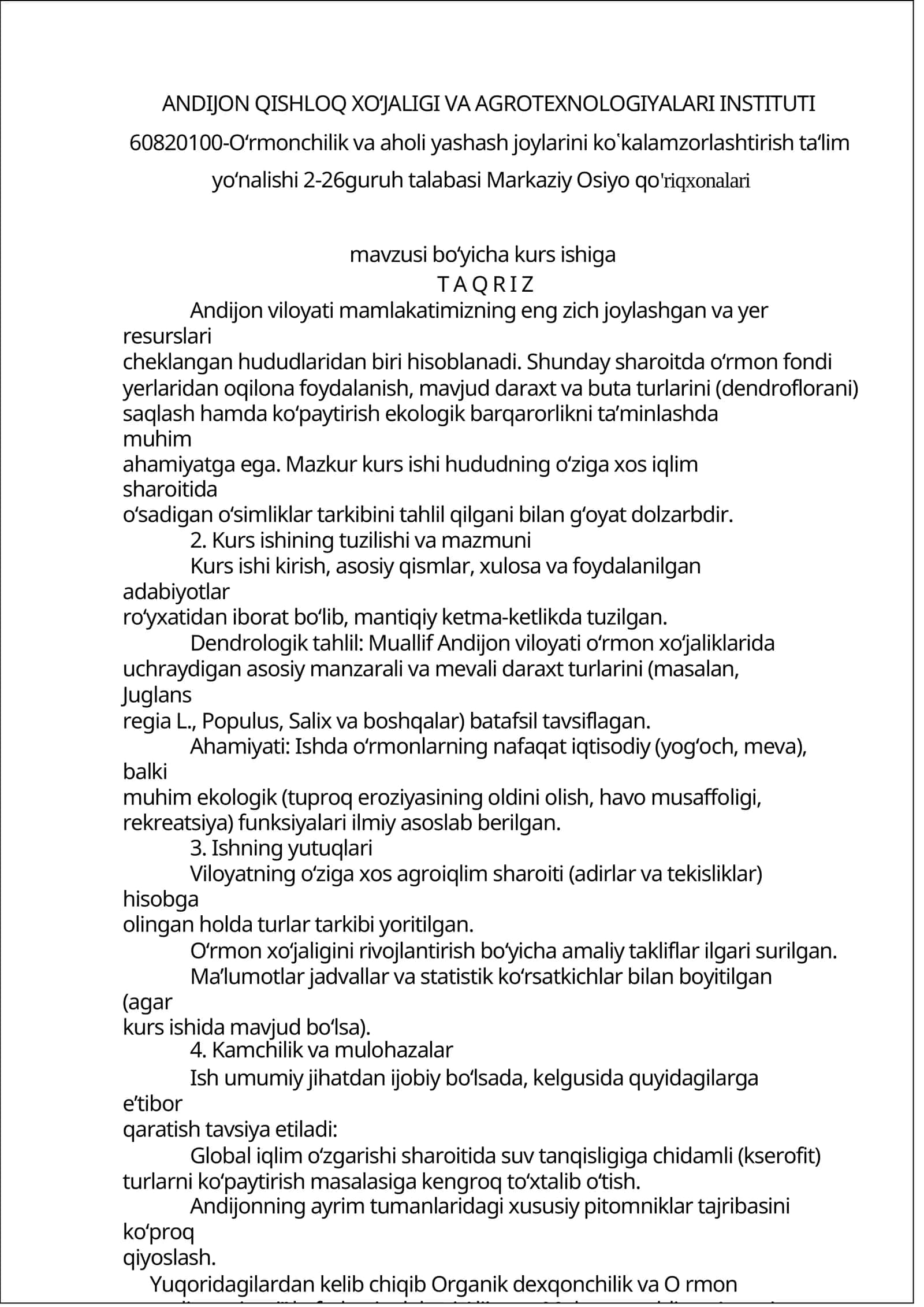 Markaziy Osiyo qo'riqxonalari