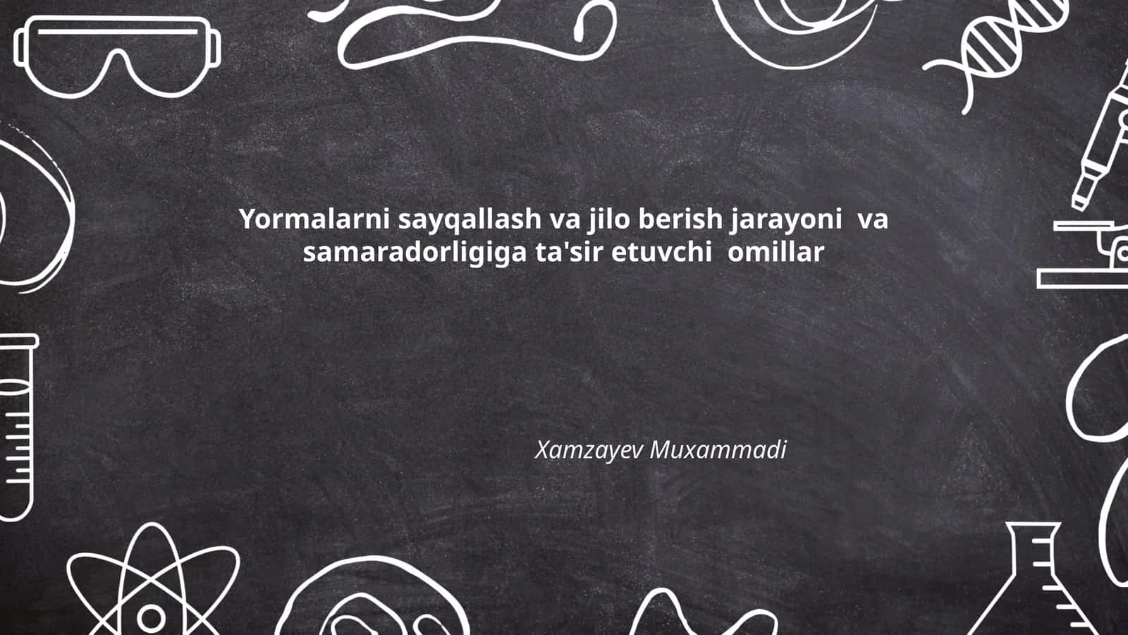 Yormalarni sayqallash va jilo berish jarayoni va samaradorligiga ta'sir etuvchi omillar