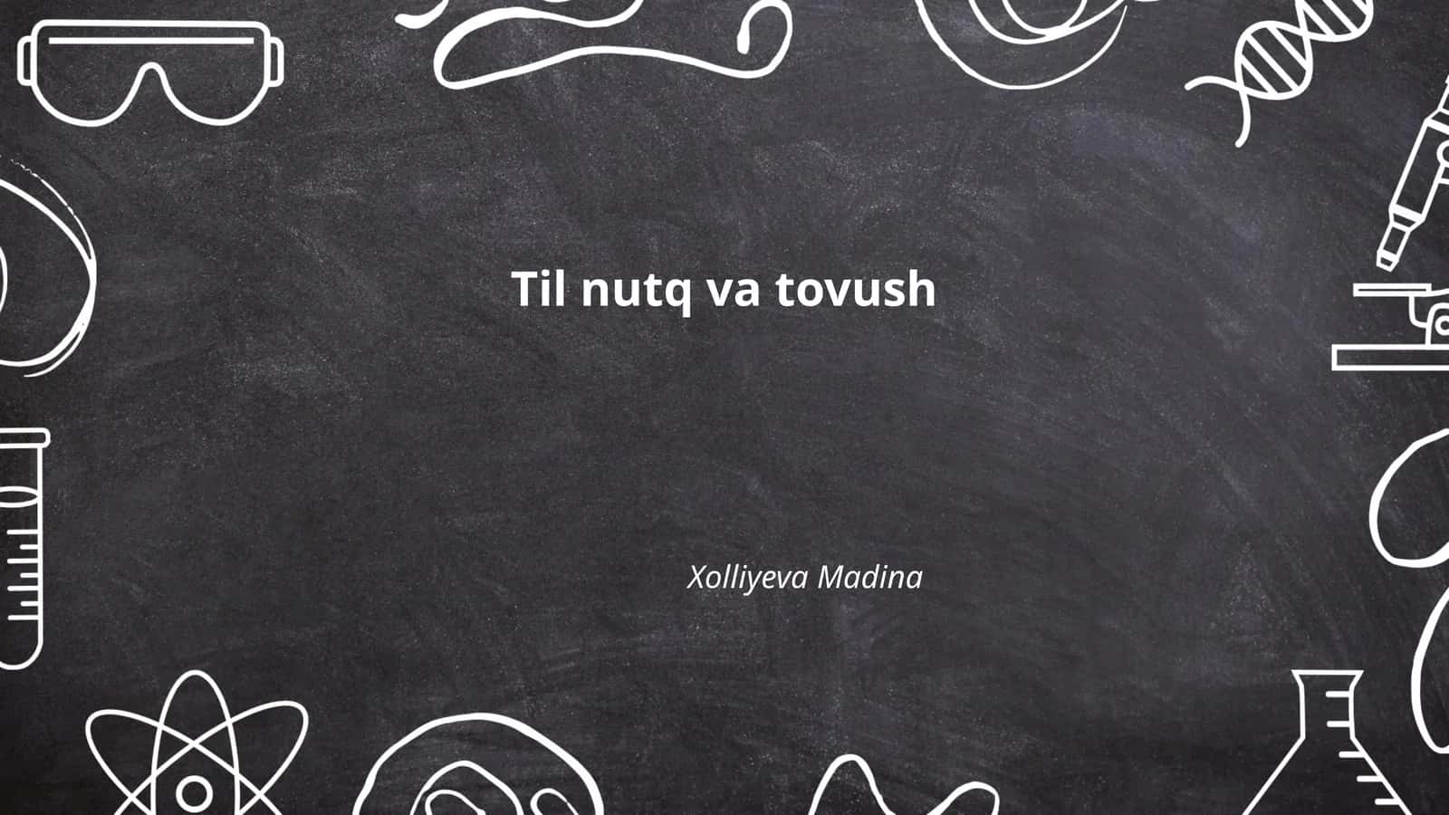 Til nutq va tovush