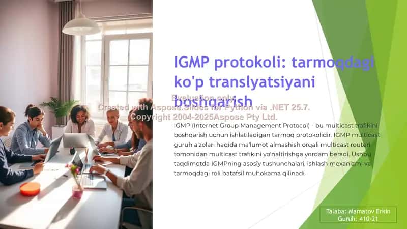 IGMP protokoli: tarmoqdagi ko'p translyatsiyani boshqarish