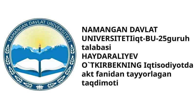 Iqtisotda Axborot komunikatsion texnologiyalar