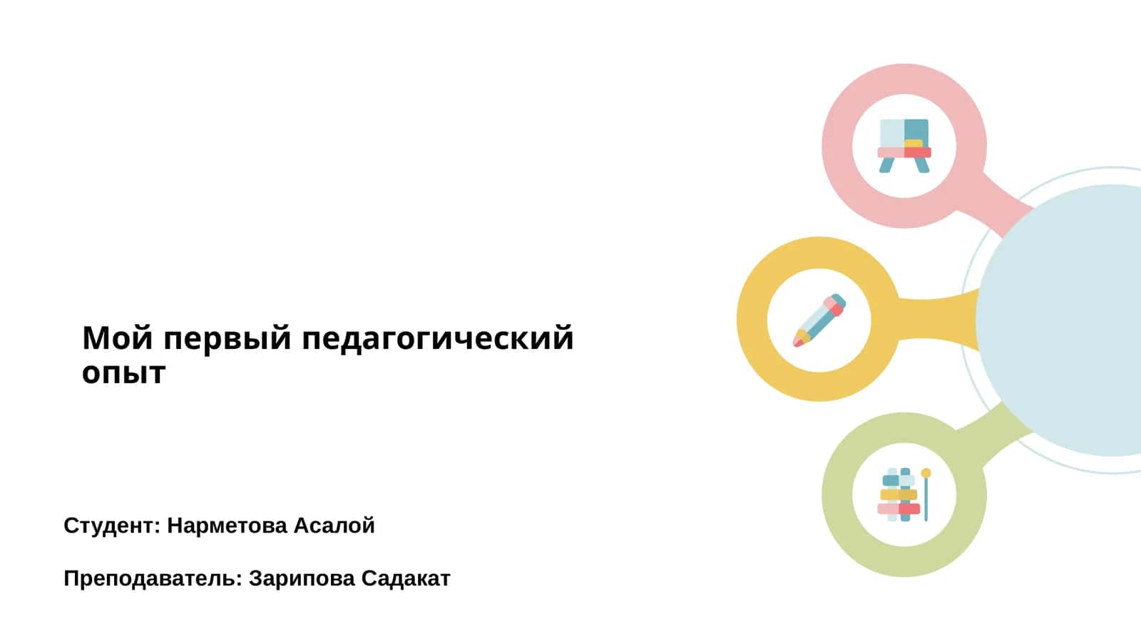 Мой первый педагогический опыт