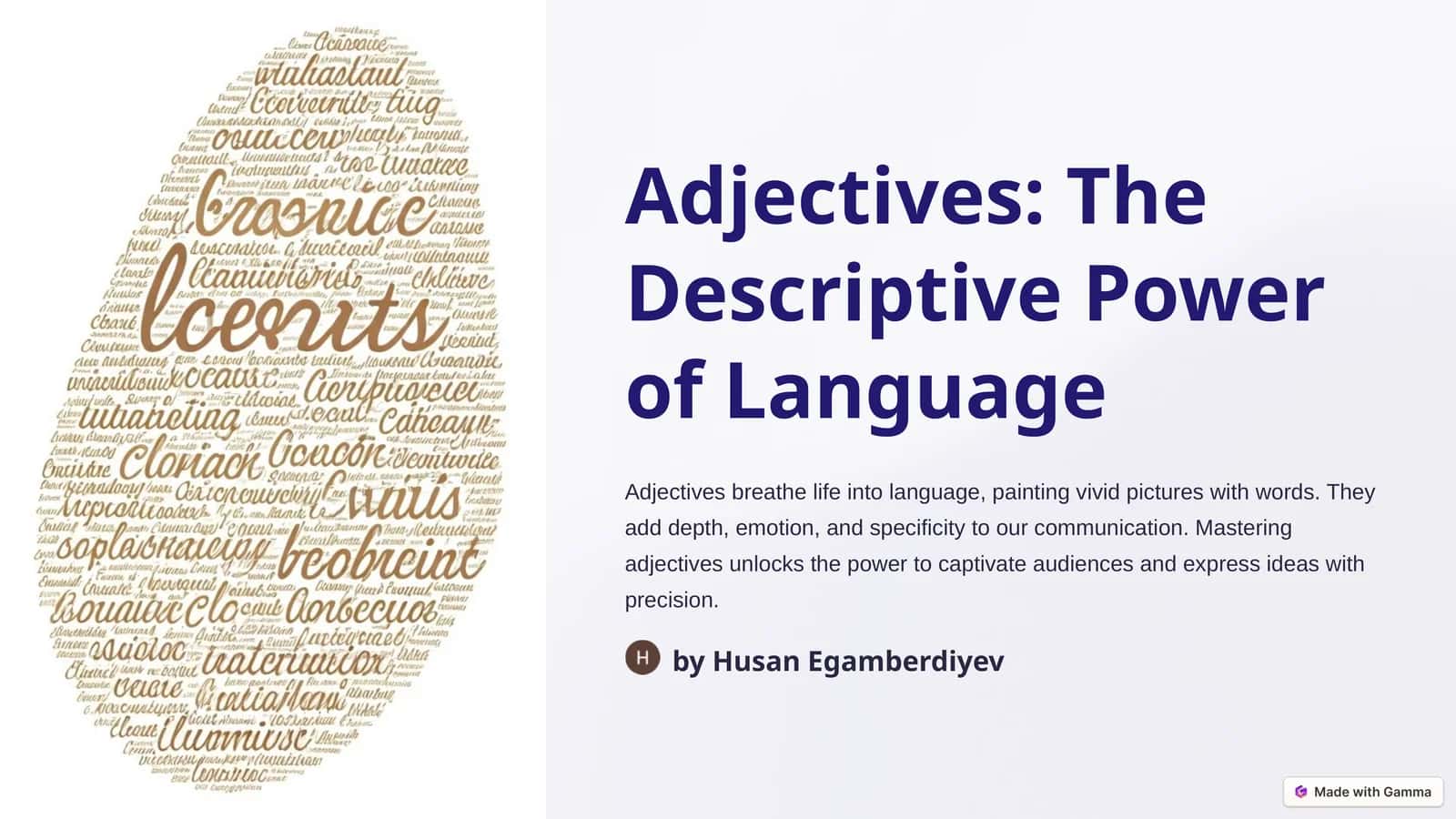 Adjectives: The Descriptive Power of Language