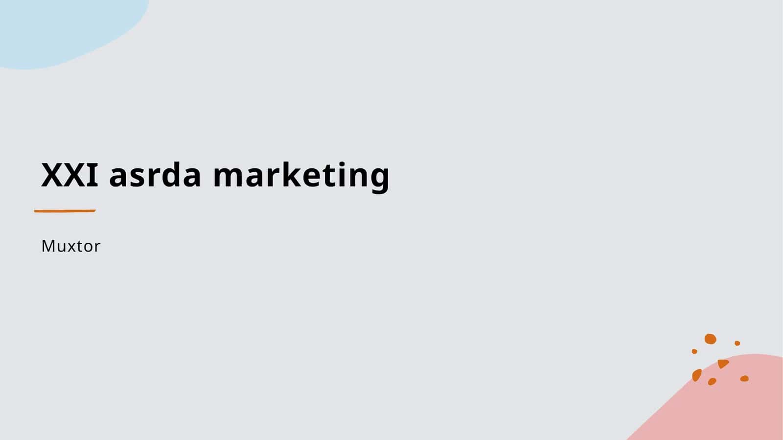 XXI asrda marketing
