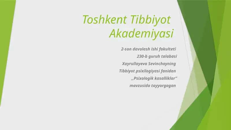 Psixologik kasalliklar