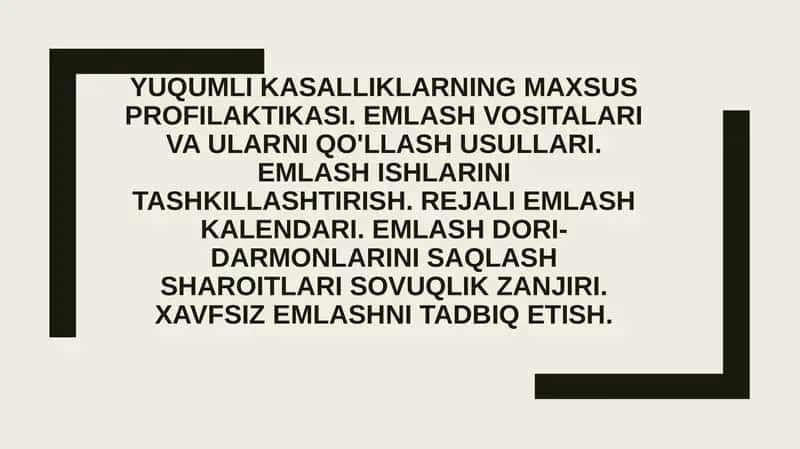 Yuqumli kasalliklarning maxsus profilaktikasi