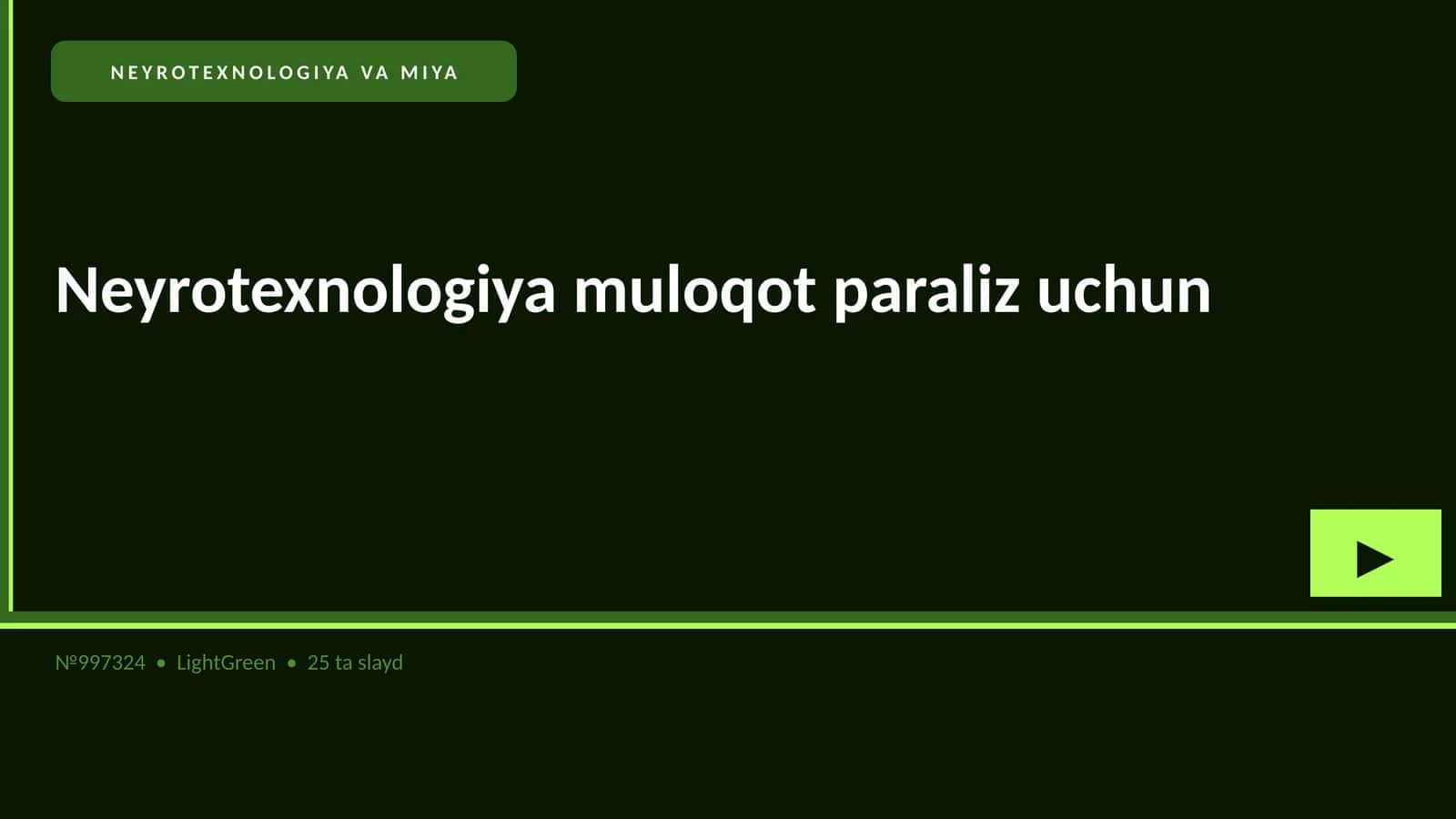 NEYROTEXNOLOGIYA VA MIYA