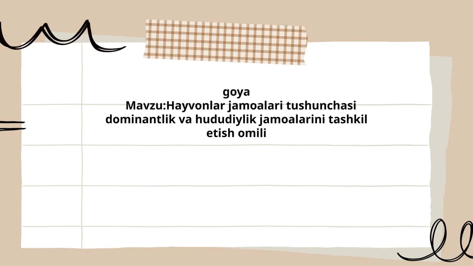 Hayvonlar jamoalari tushunchasi