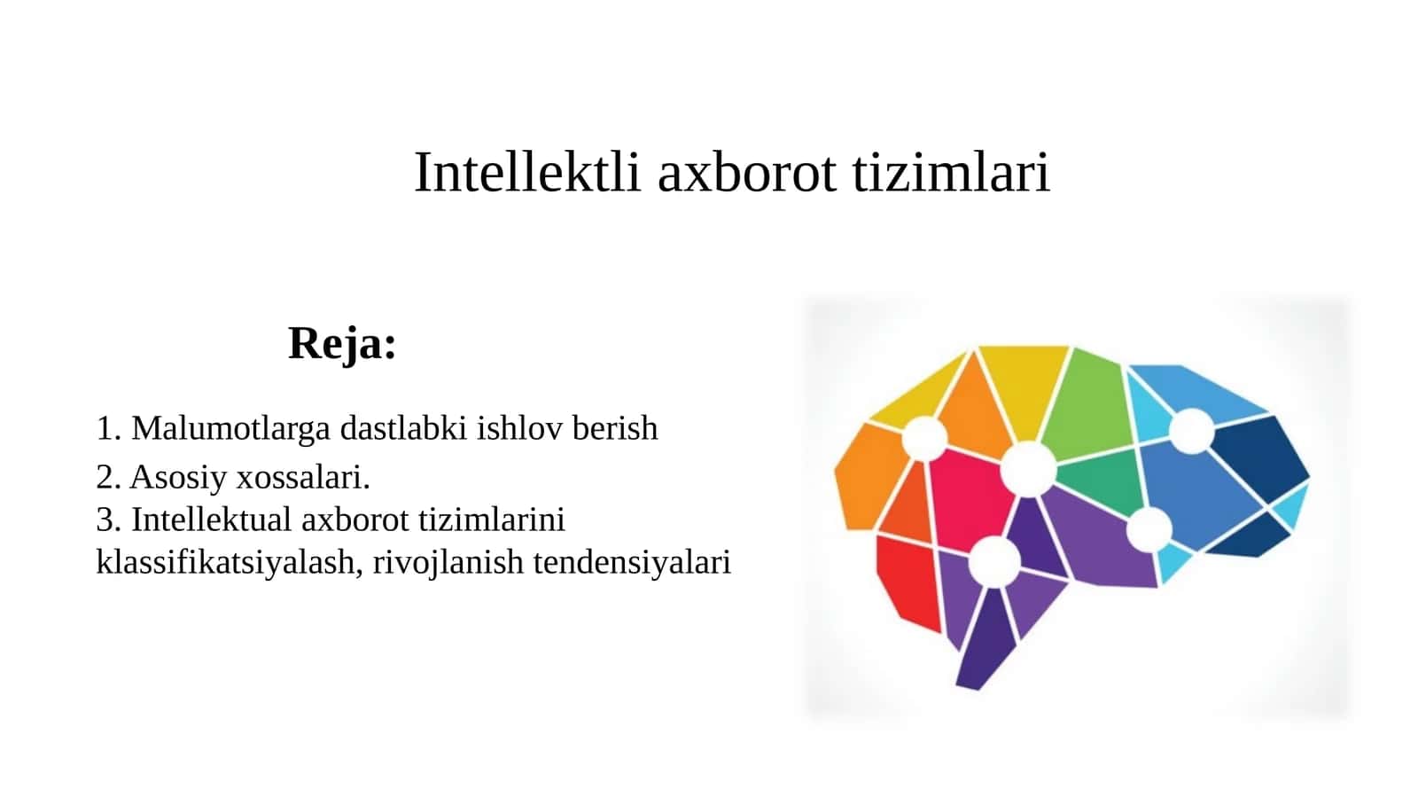 Intellektli axborot tizimlari