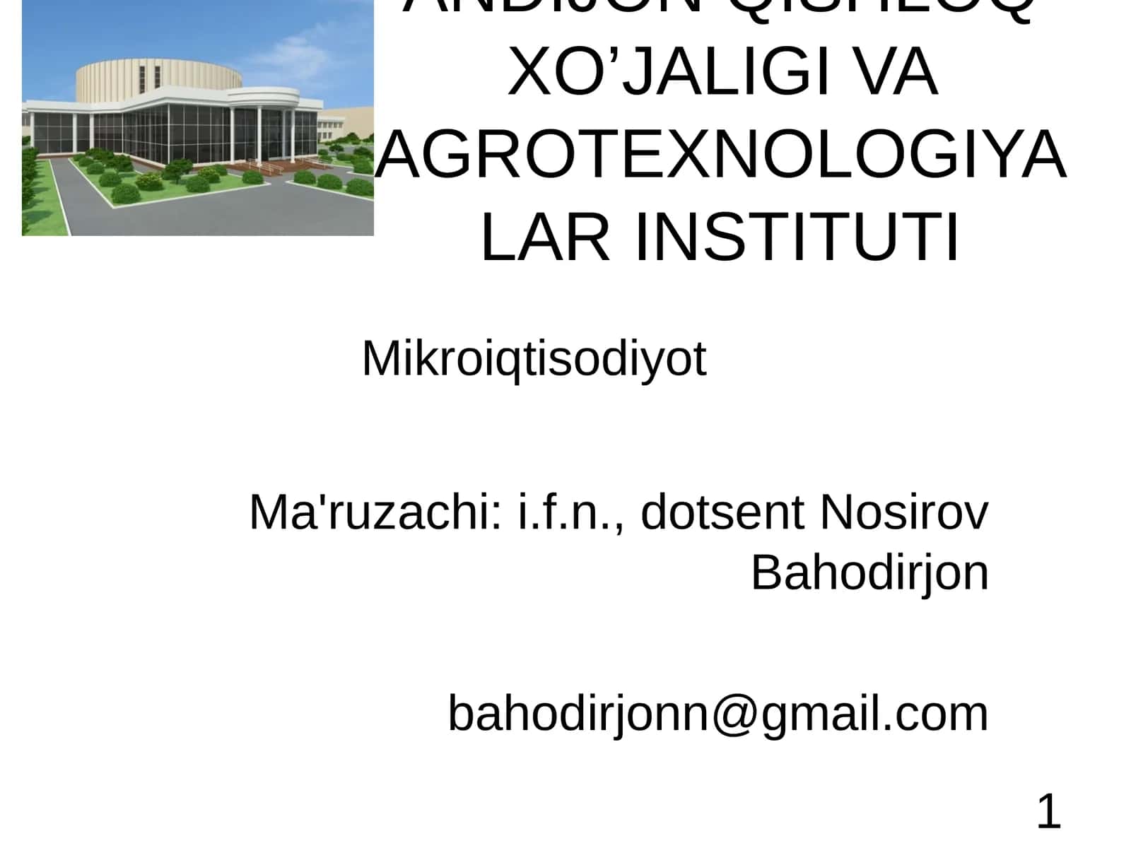 Mikroiqtisodiyot