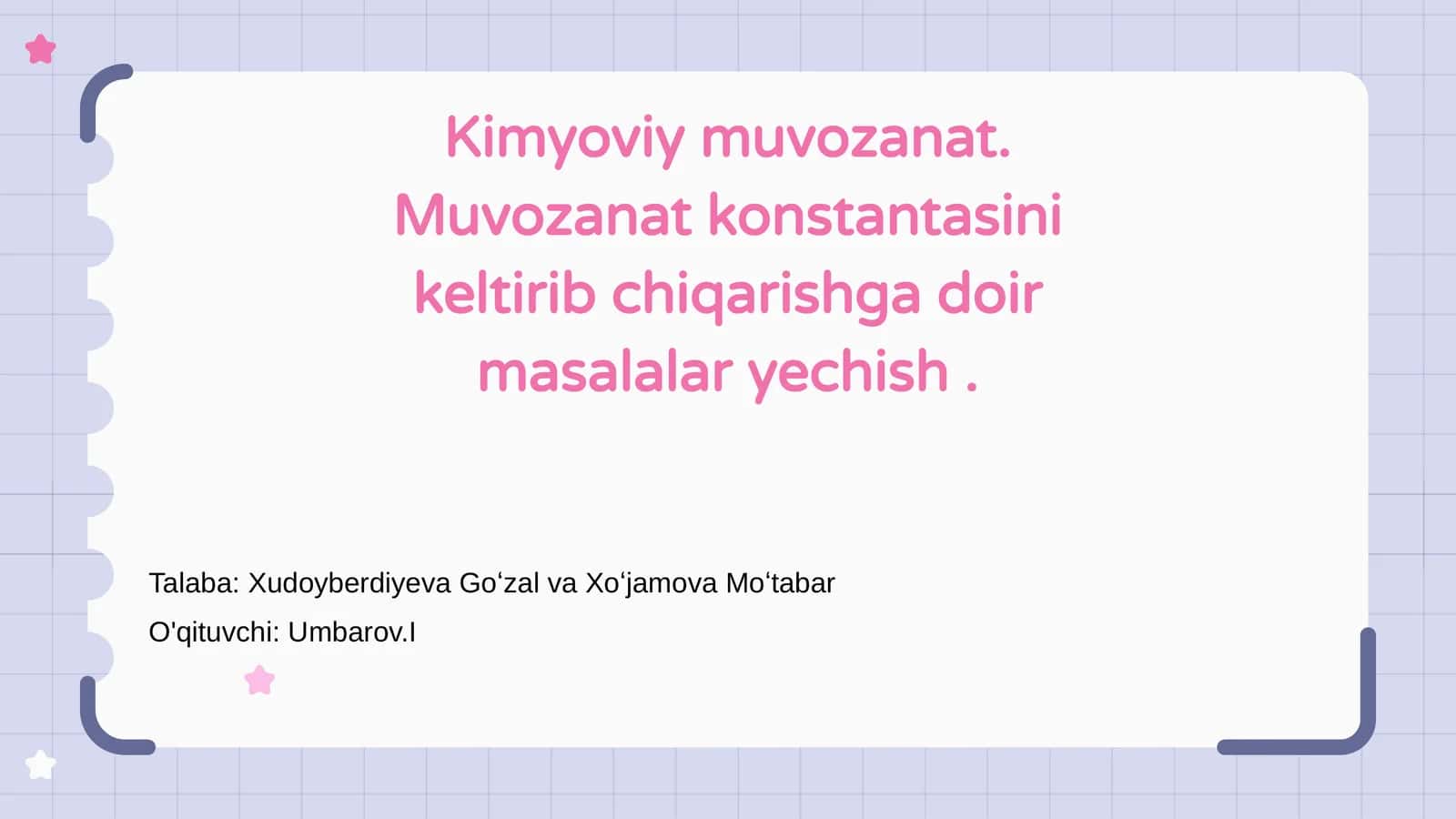 Kimyoviy muvozanat