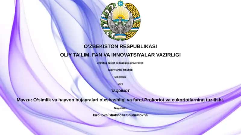 O'simlik va hayvon hujayralari: o'xshashliklar va farqlar