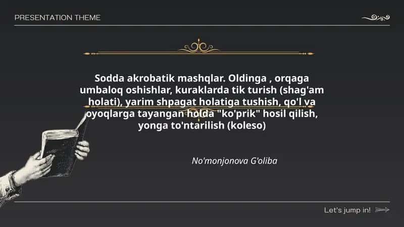 Sodda akrobatik mashqlar