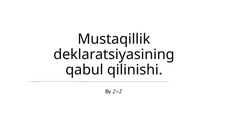 Mustaqillik Deklaratsiyasi
