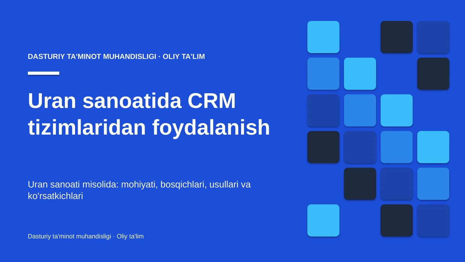 uran sanoatida crm tizimlaridan foydalanish 1306