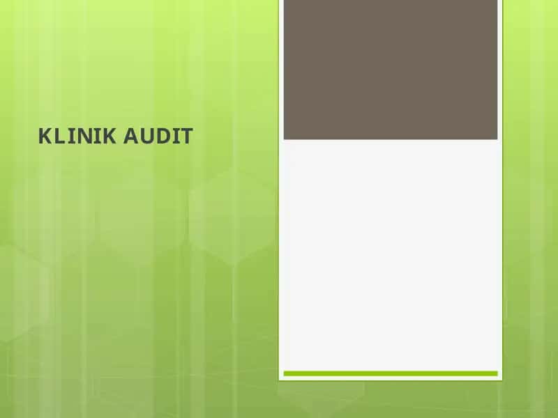 KLINIK AUDIT