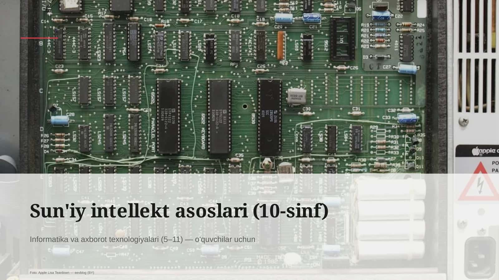 Sun'iy intellekt asoslari (10-sinf)