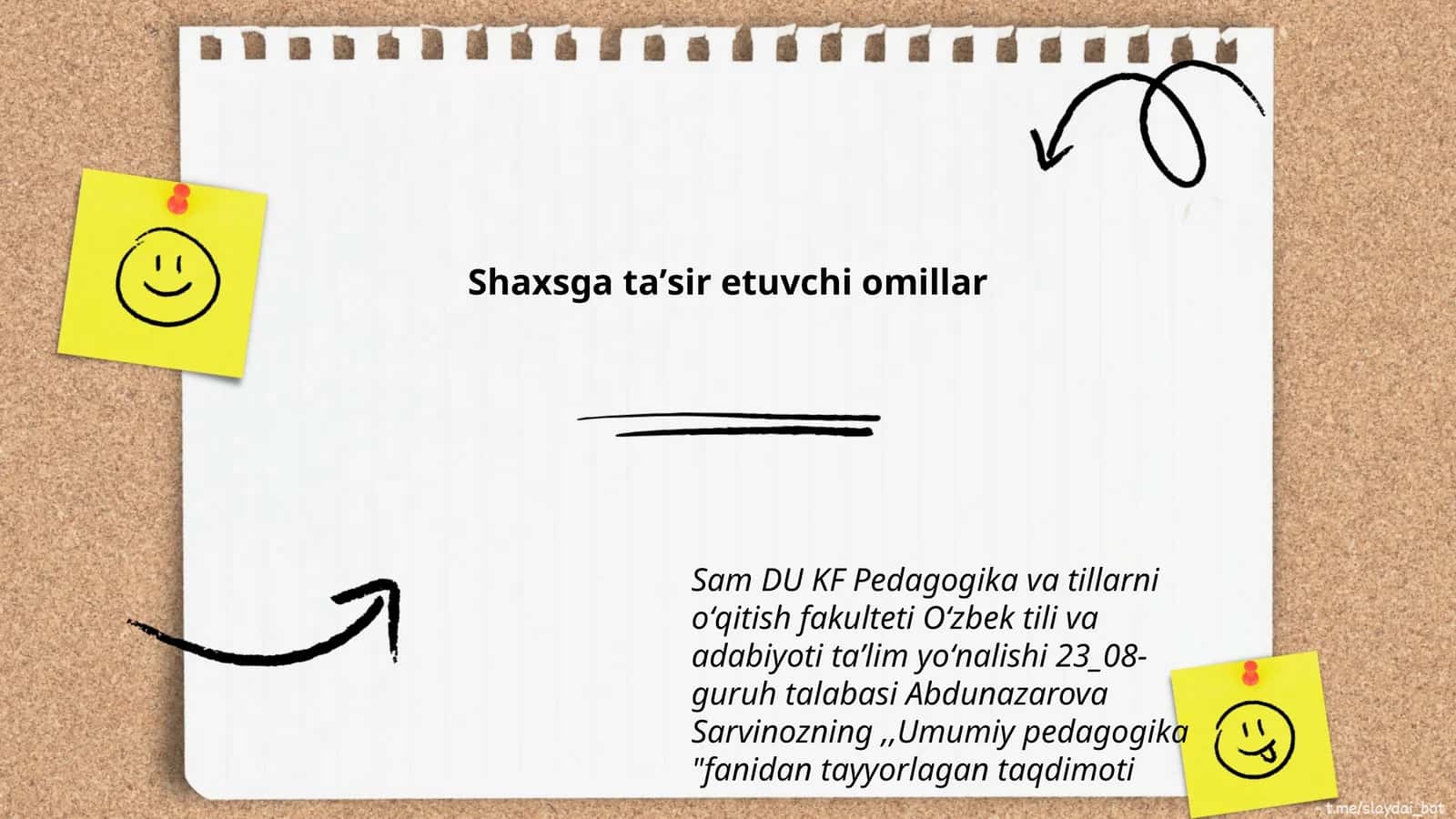 Umumiy pedagogika fanidan tayyorlagan taqdimoti