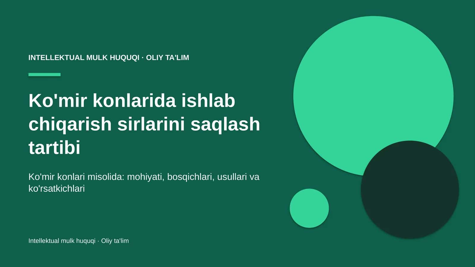 Ko'mir konlarida ishlab chiqarish sirlarini saqlash tartibi