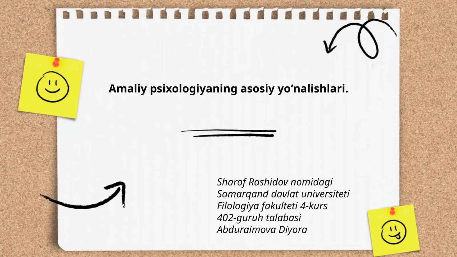 Amaliy psixologiyaning asosiy yoʻnalishlari