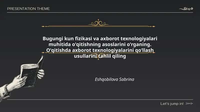 Bugungi kun fizikasi va axborot texnologiyalari
