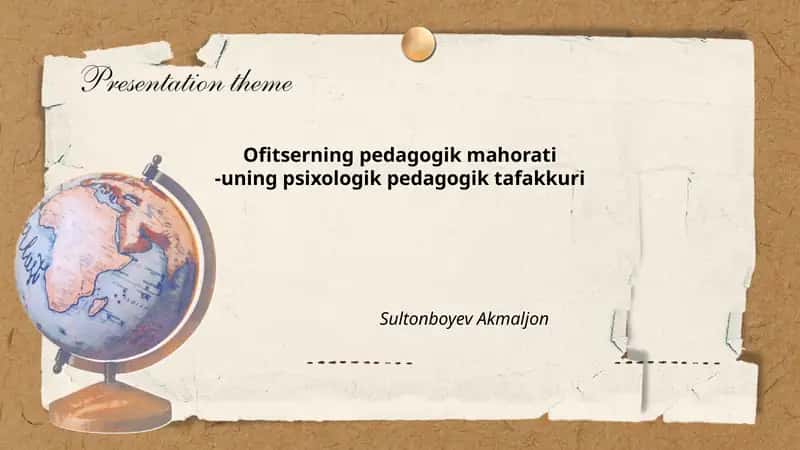 Ofitserning pedagogik mahorati