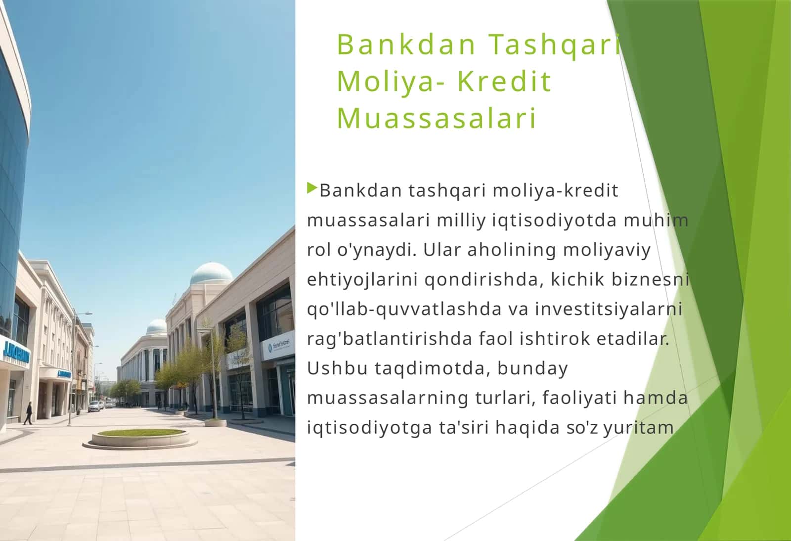 Bankdan Tashqari Moliya-Kredit Muassasalari