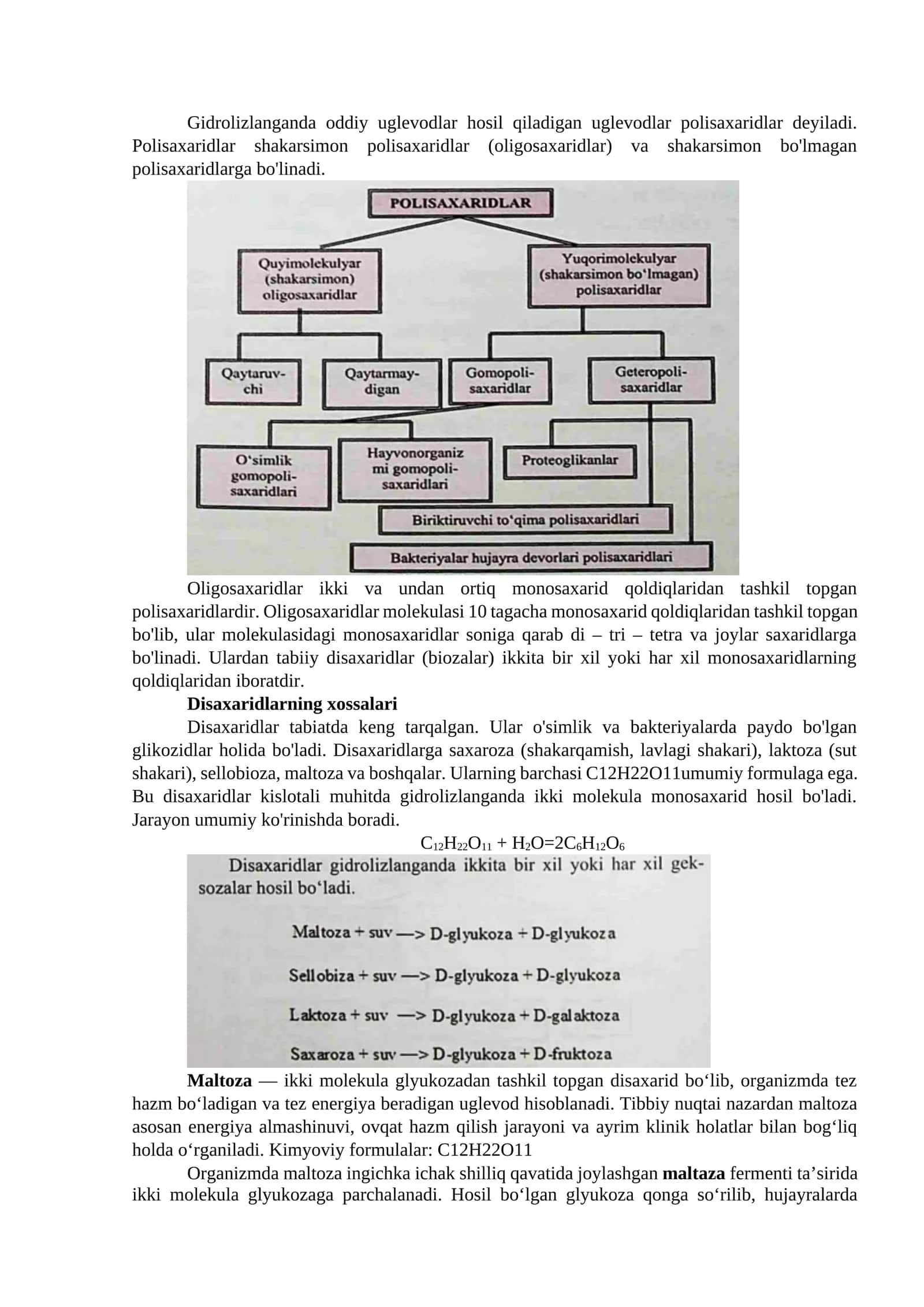 Gidrolizlanayotgan polisaxaridlar