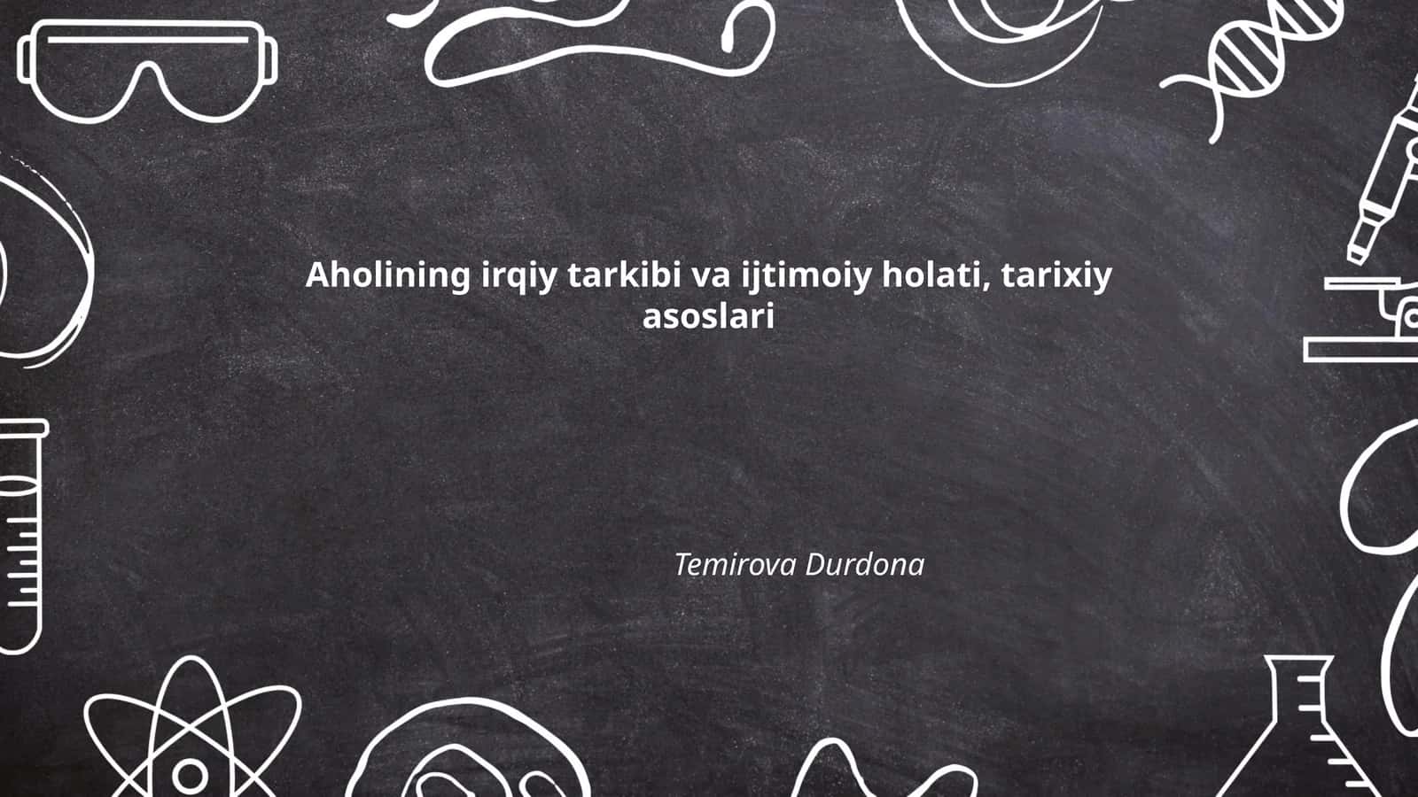 Aholining irqiy tarkibi va ijtimoiy holati, tarixiy asoslari